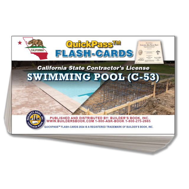C-53 Swimming Pool Contractor Exam QuickPass Flash-Cards