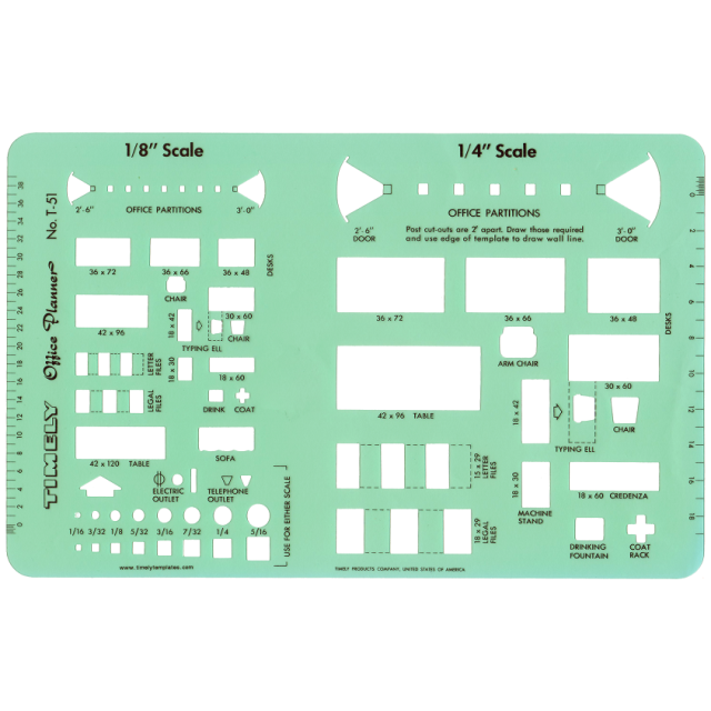 OFFICE PLANNER 1/4 in & 1/8 In.SCALE