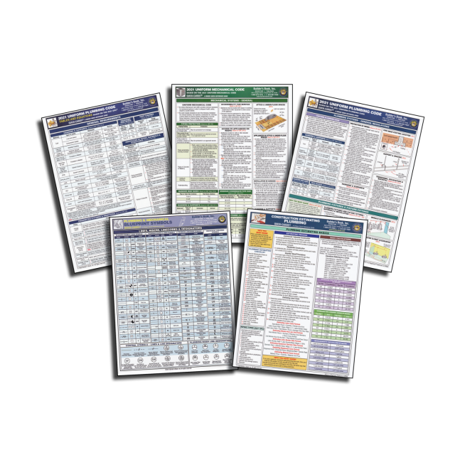 2021 Uniform Plumbing & Mechanical Code 5 Quick-Card COMBO 20% DISCOUNT!