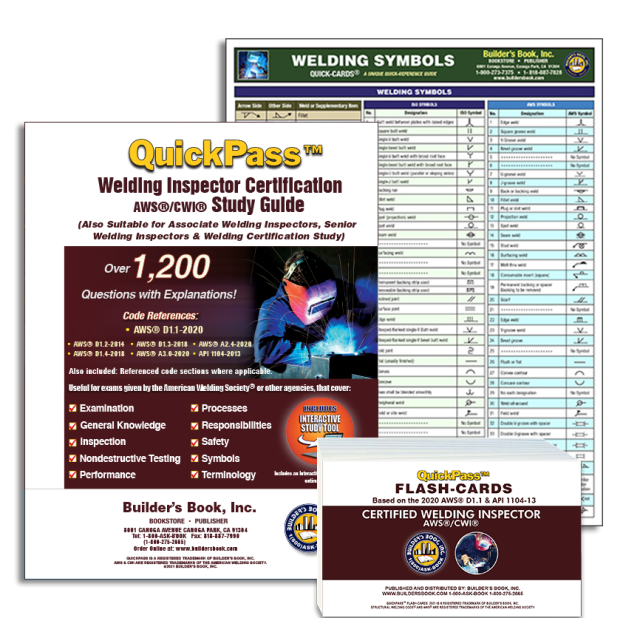 Welding Inspector Study Guide QuickPass 2020 AWS/CWI Combo 15% Discount!