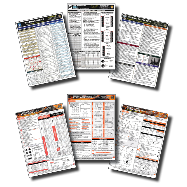 Welding and Steel Design 6 Quick-Card COMBO 20% DISCOUNT!