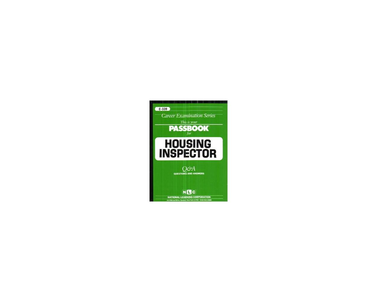 Housing Inspector passbook Builder's Book, Inc.Bookstore