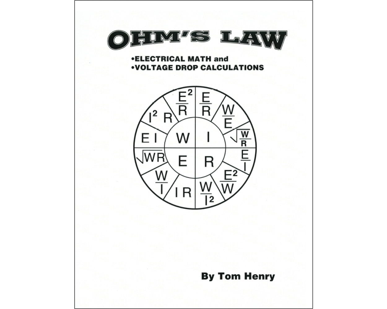 Ohms Law Information Pocket Card Electric Motor Electrical Wiring 