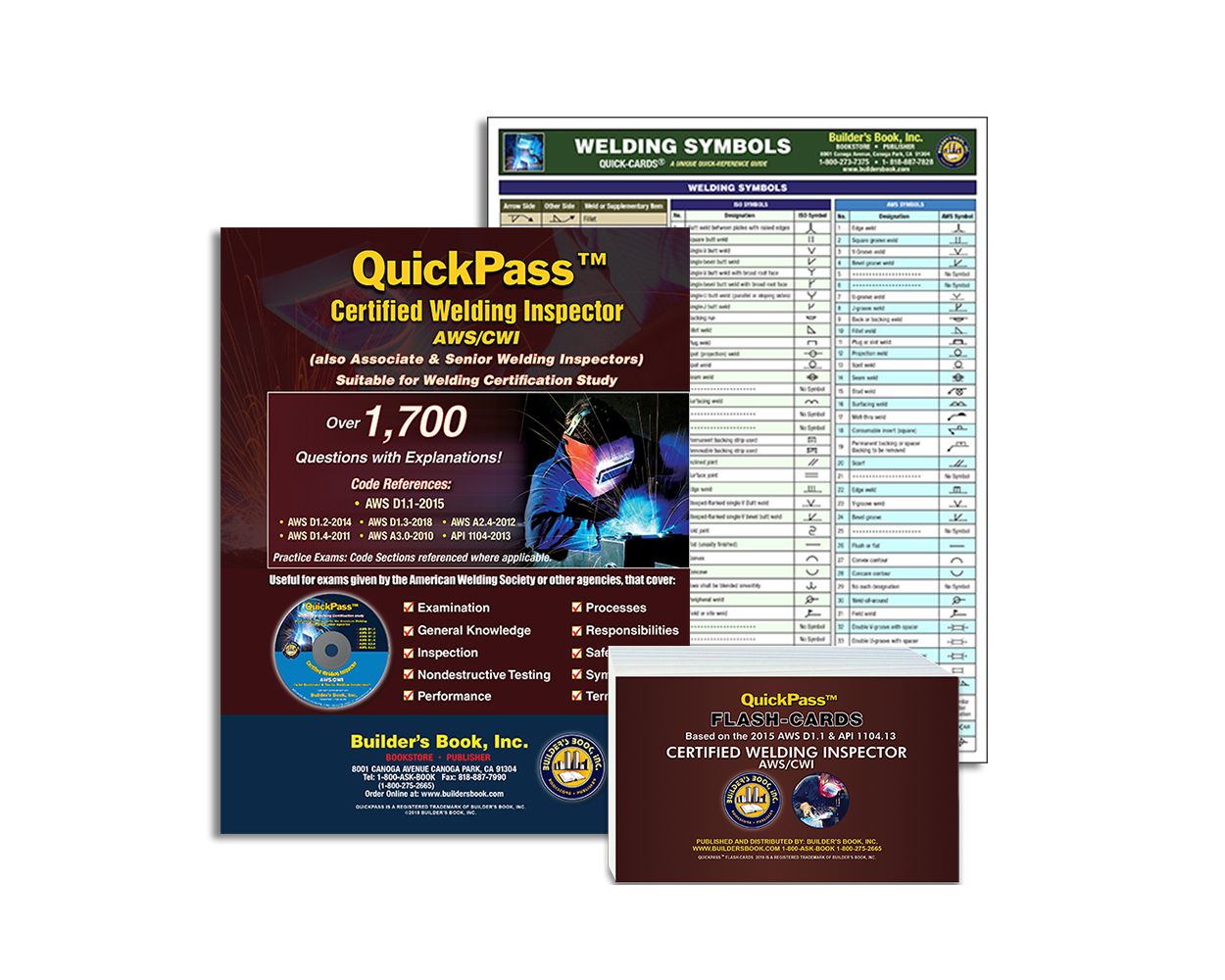 Cwi Code Books Quick-Pass 2015 Welding AWS/CWI Study Guide Combo