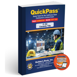 Ceramic Tile Examination (C-54) - QuickPass Study Tool: Builder's