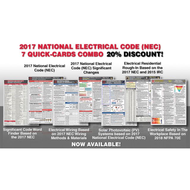 2017 National Electrical Code (NEC) QuickCard Builder's Book, Inc.Bookstore