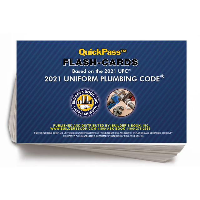 Buy Uniform Plumbing Code 2021, UPC Study Guides, UPC FlashCards, UPC