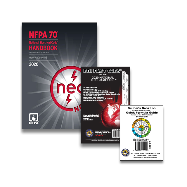 Hardcover Manual 2020 Quick-Card Pamphlet and 2020 Fast-Tabs NEC 2020 Edition 1st Edition with 2020 EZ Tab National Electrical Code 