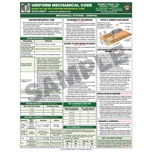 2018 Uniform Mechanical Code UMC Illustrated Training Manual Soft Cover