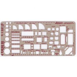 Pickett House Plan & Plumbing Template 1150I - 1/4" Scale Architectural Drawing Tool