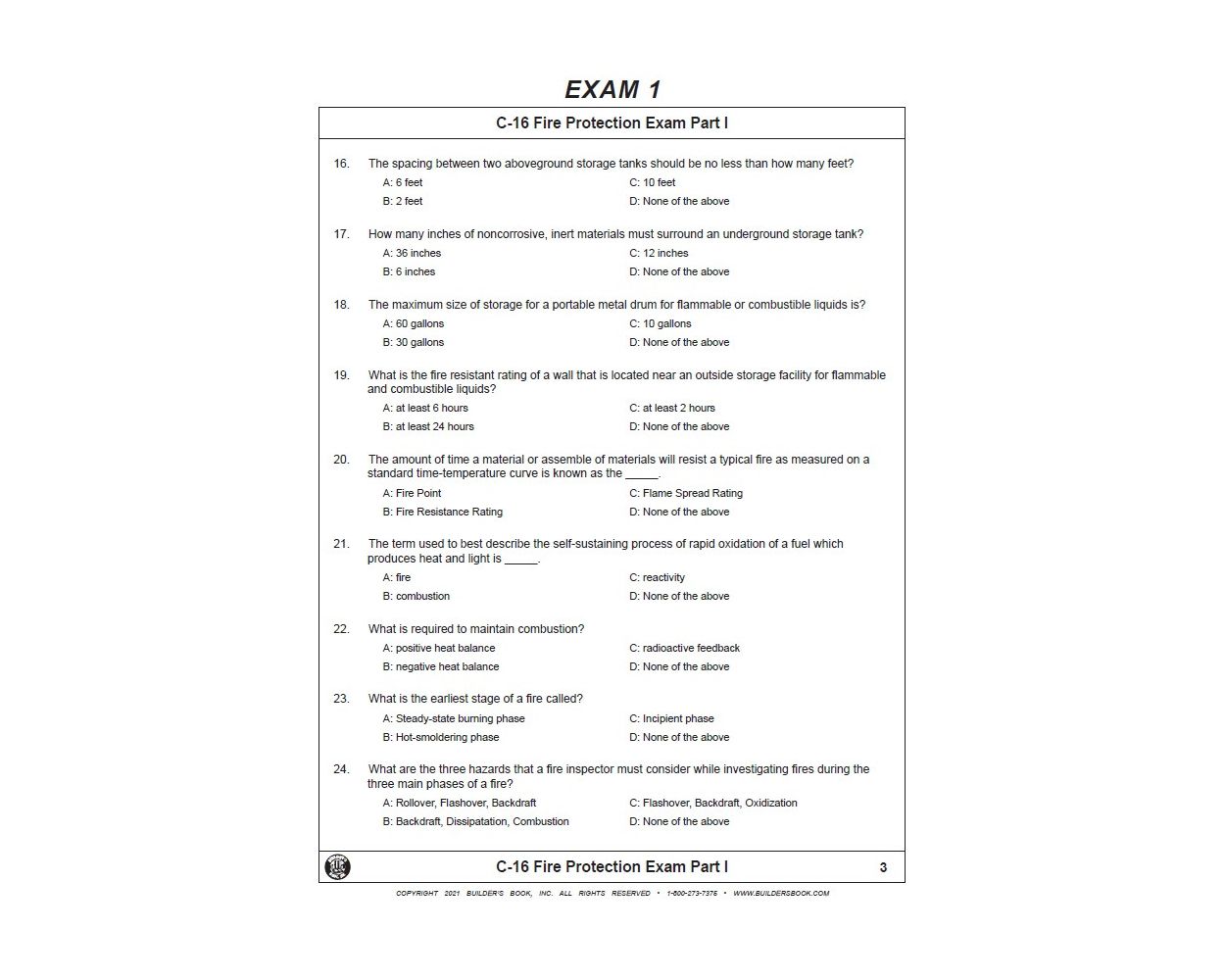 Fire Protection License Examination (C-16) - QuickPass Study Tool