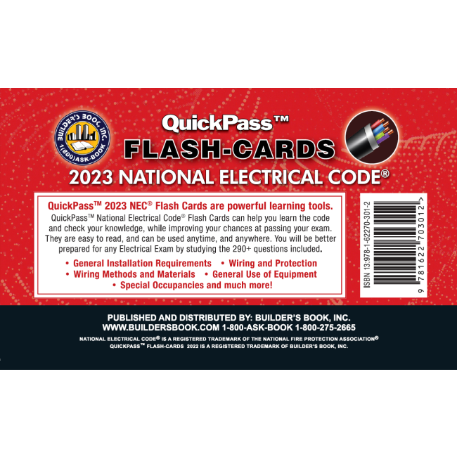 Buy National Electrical Code QuickPass Flash-Cards Based On The
