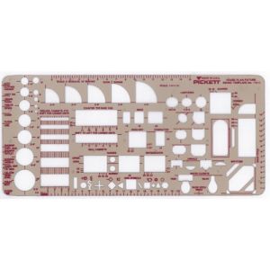 1/4 in. Scale House Plan Fixtures (1151i) Template by Pickett