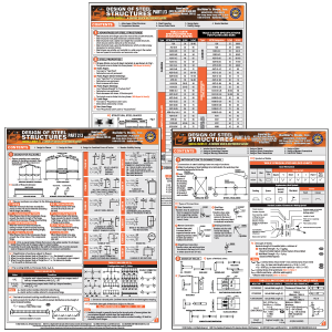 Design of Steel Structures Quick-Cards Parts 1, 2 & 3 COMBO 20% DISCOUNT!