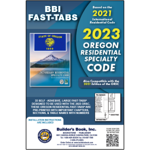 2023 Oregon Residential Specialty Code (ORSC) Self-Adhesive Fast-Tabs