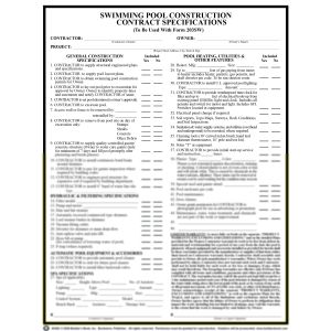 203SC - Swimming Pool Construction Contract Specifications 