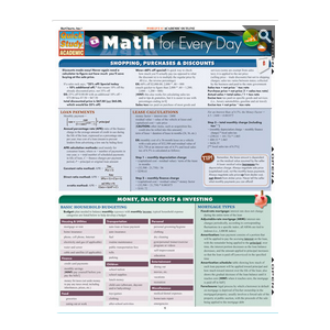 MATH FOR EVERY DAY (Quick Study) by BarCharts, Inc.