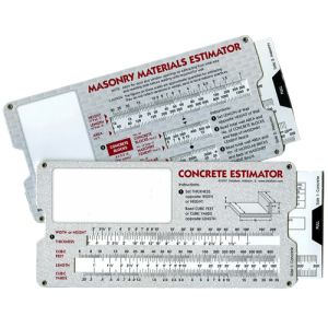 Concrete & Masonry Materials Estimator - Slide Rule