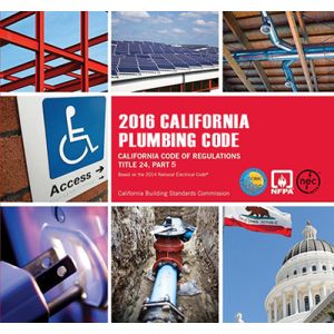 2016 California Plumbing Code, Title 24 Part 5