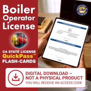 Boiler Operator License Exam (High & Low Pressure) QuickPass Flash Cards Online Access Key