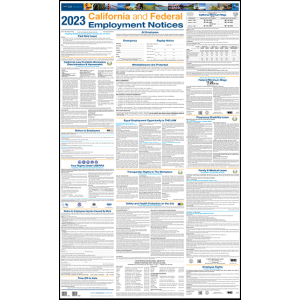2023 California and Federal Labor Law Laminated Poster (English) 