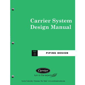 Carrier System Design Manual, Part 3 Piping Design