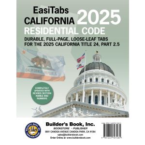 2025 California Residential Code, Title 24 Part 2.5 Loose-Leaf EasiTabs
