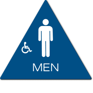 California MEN ACCESSIBLE Restroom Door Sign