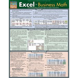 QuickStudy  MS Excel For Business Math Laminated Reference Guide