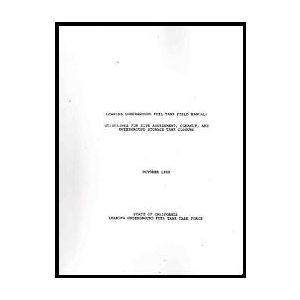 Leaking Underground Fuel Tank Field Manual