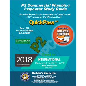 P2 Commercial Plumbing Inspector Based On 2018 IPC & 2018 IFGC QuickPass Study Tool Book with Online Interactive Software