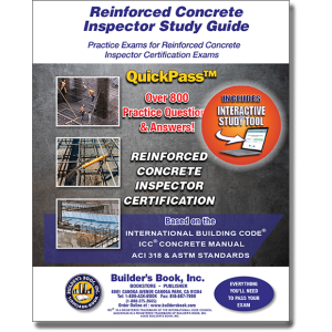 Reinforced Concrete Inspector QuickPass Study Tool Book with Online Interactive Software