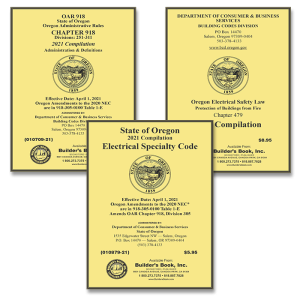 2021 State of Oregon Electrical 3 Inserts COMBO - 20% DISCOUNT