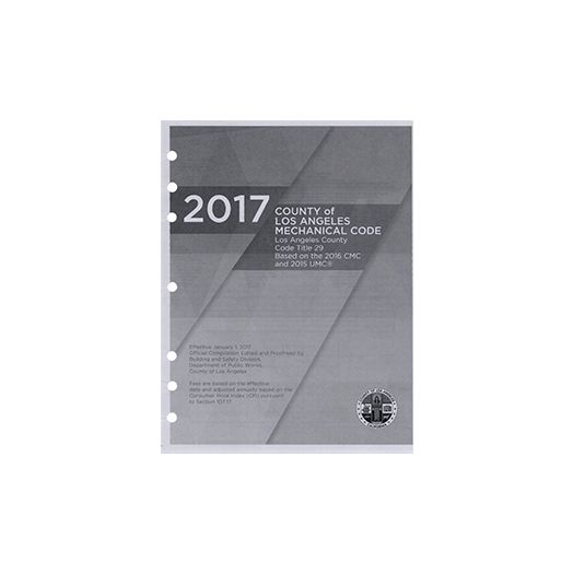 2017 County of Los Angeles Mechanical Code - Amendments Only