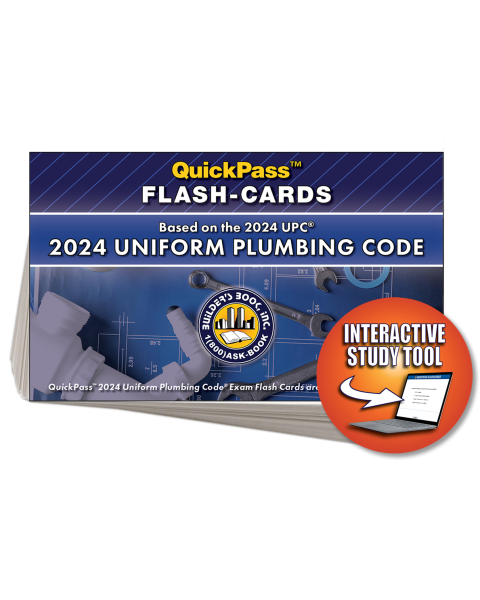 2024 Uniform Plumbing Code QuickPass Flash Cards Online Access Key