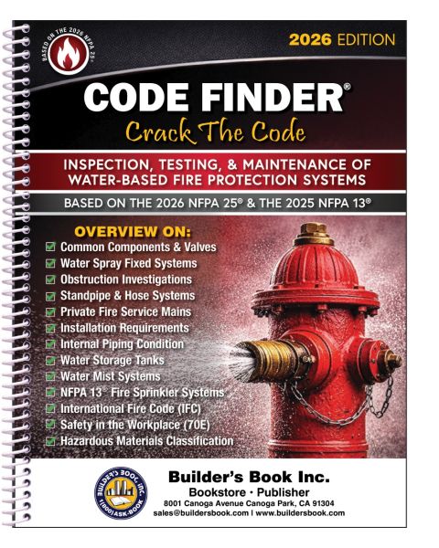 Inspection, Testing, and Maintenance of Water-Based Fire Protection Systems Code Finder Based on the 2026 NFPA 25 (PRE-ORDER)