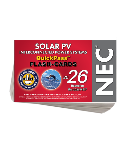 2026 Solar Photovoltaic & Interconnected Power Systems QuickPass Flash-Cards (PRE-ORDER)