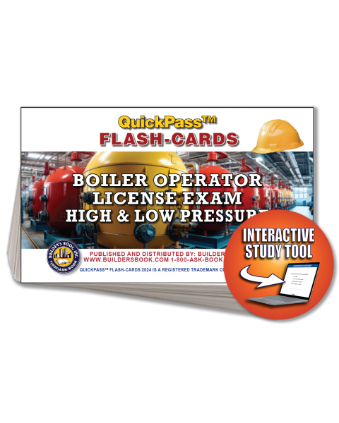 Boiler Operator License Exam (High & Low Pressure) QuickPass Flash Cards Online Access Key
