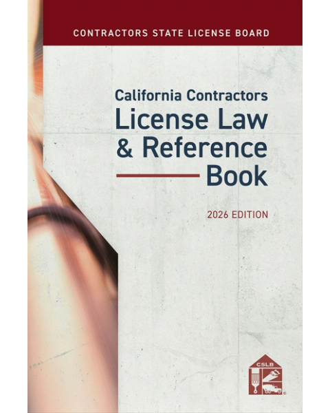 California Contractors License Law & Reference Book 2026
