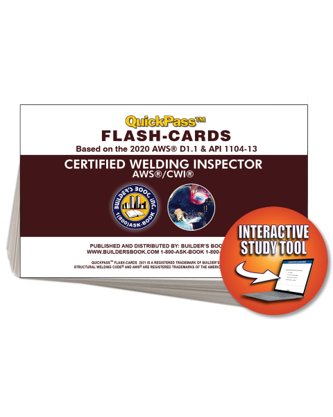 2020 Certified Welding Inspector AWS/CWI QuickPass Flash-Cards Online Access Key