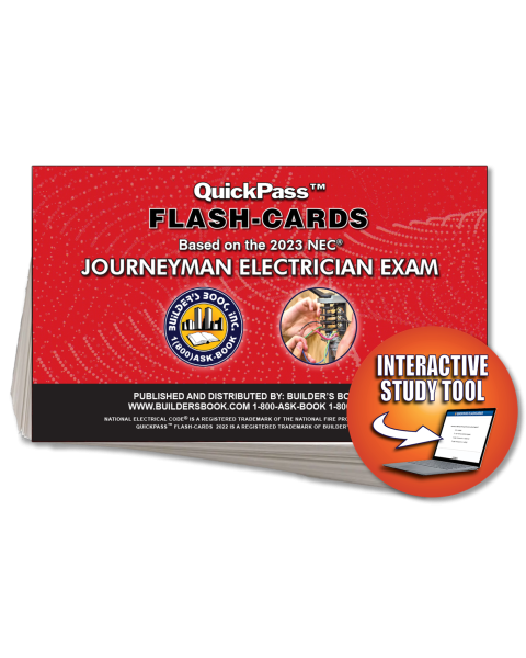 2023 NEC Journeyman Electrician Exam QuickPass Flash-Cards Online Access Key