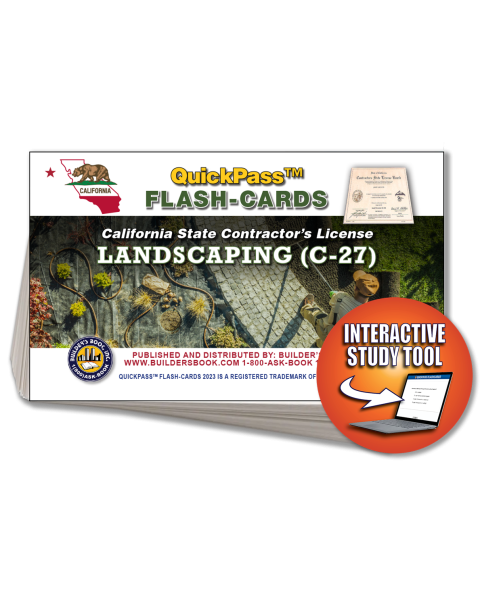 C-27 Landscape Contractor Exam QuickPass Flash Cards Online Access Key