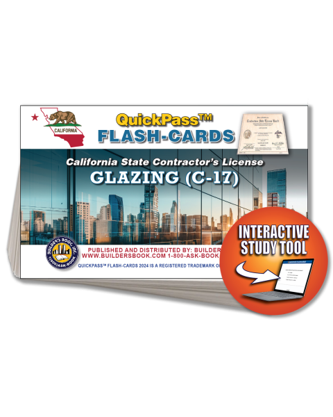 C-17 Glazing Contractor Exam Flash Cards Online Access Key