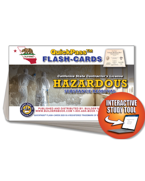 Hazardous Substance Removal Contractor Exam QuickPass Flash Cards Online Access Key