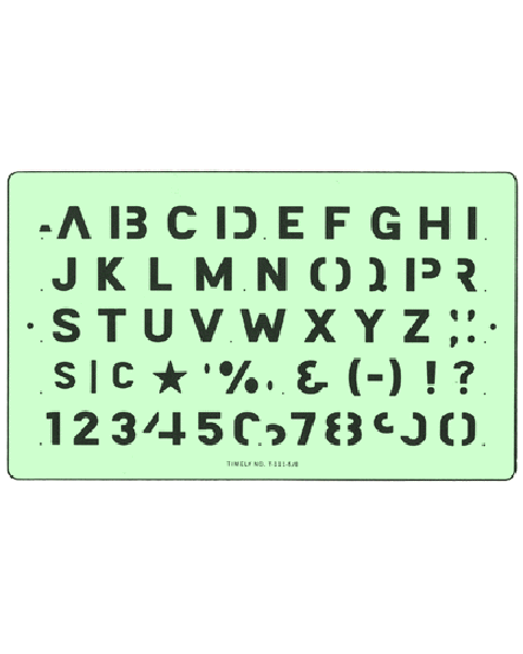 Bold Alphabet Lettering 3/8" Template