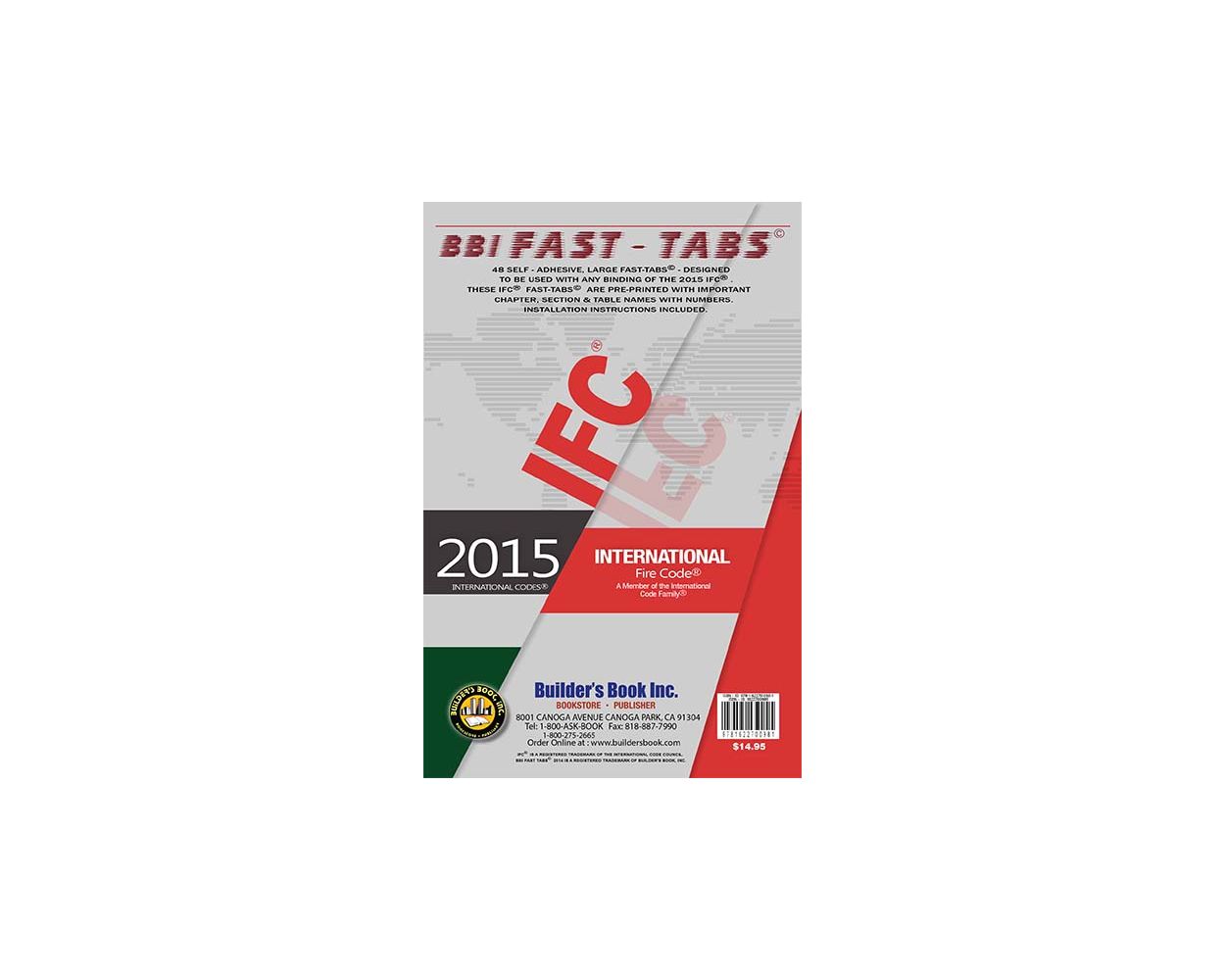 2015 International Fire Code 2015 Fast Tabs Builder's Book, Inc.Bookstore