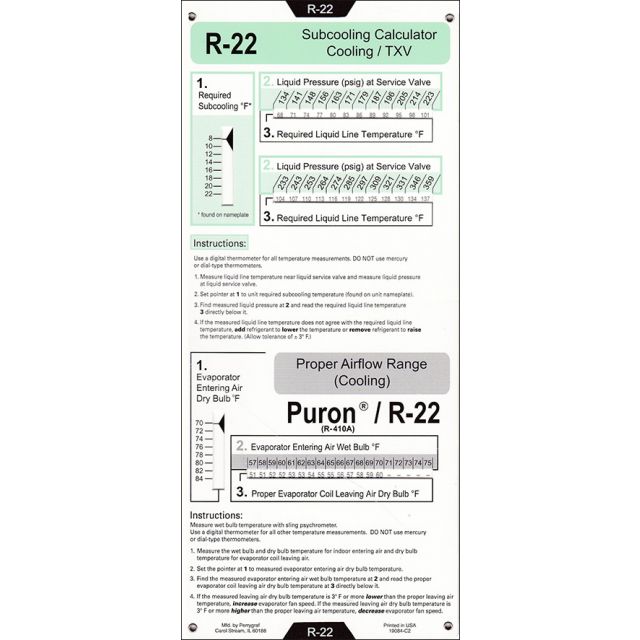 SuperCool Slide Rule Duct Calculator Flex Metal Ductulator Chart