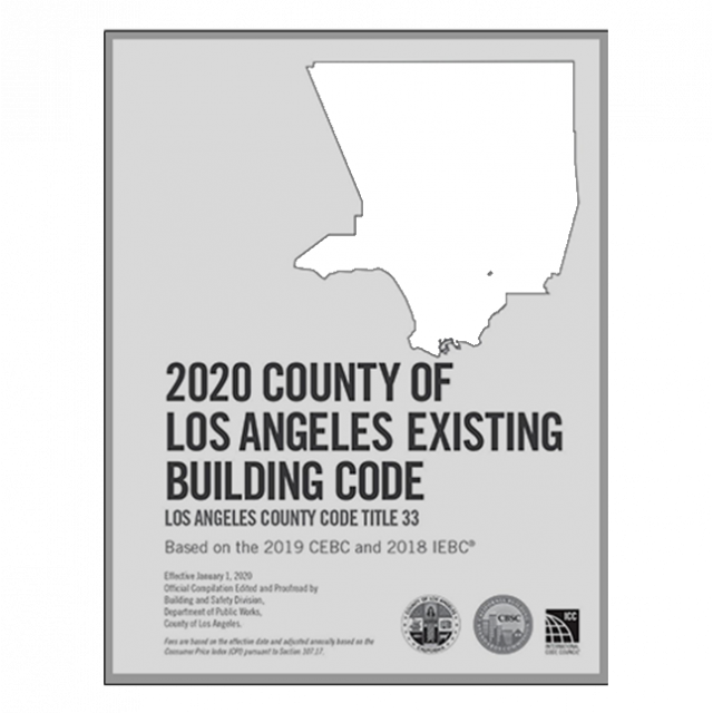 2020 County of Los Angeles Building Code (2 Volumes) Amendments only