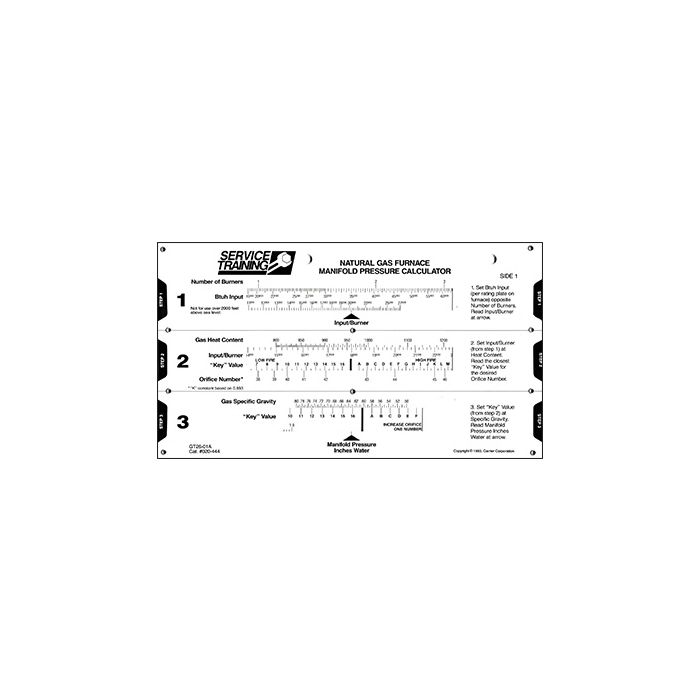 NATURAL GAS FURNACE MANIFOLD PRESSURE CALCULATOR Builder's Book, Inc.Bookstore