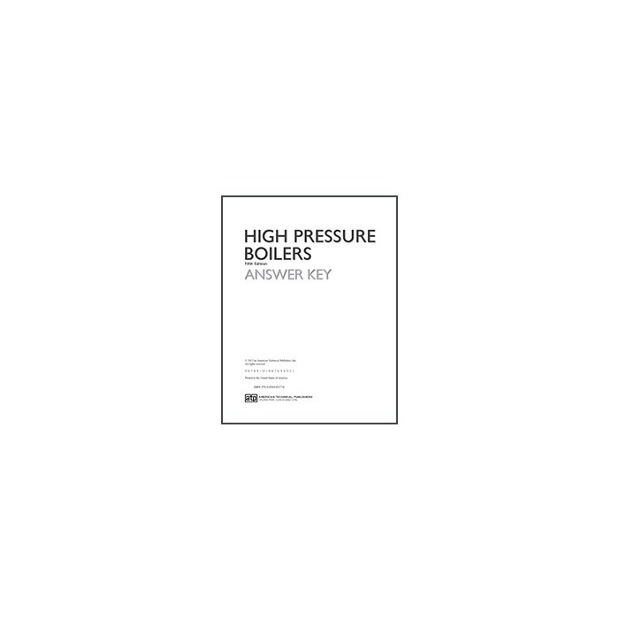 High Pressure Boilers 5th Edition Answer Key Builder's Book, Inc.Bookstore